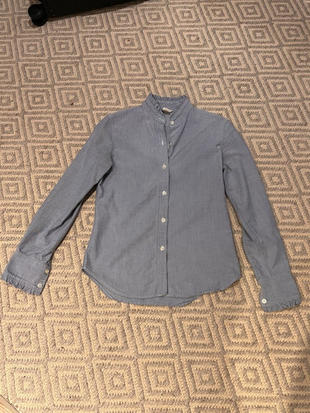 Steven Alan Ruffle Collar Shirt - Picture 5 of 7